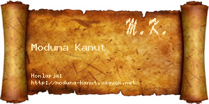 Moduna Kanut névjegykártya